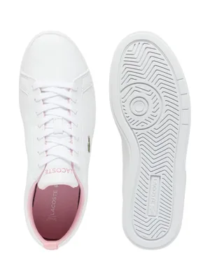 NWT • Lacoste White + Pink Court Base Sneakers thumbnail 5