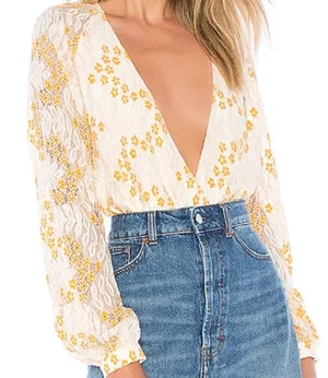 Revolve LOVERS AND FRIENDS LACE LAYLA BODYSUIT thumbnail 1