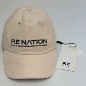 PE Nation Homage Cap Adjustable Hat Beige Cream 100% Cotton NWT OSFA thumbnail 1