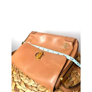 Vintage Gucci Purse GG camel box calf leather shoulder bag gold-tone hardware thumbnail 8
