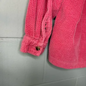 L.L. Bean Vintage Corduroy Button-Down Shirt Shacket in Pink Women’s Size Medium thumbnail 4
