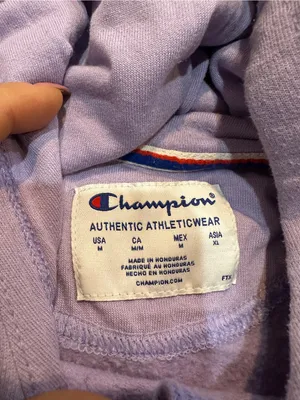 Champion Lavender Pullover Hoodie with Purple Logo thumbnail 6
