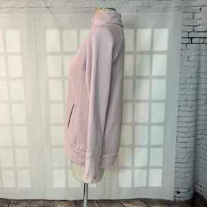 🔥5/$25 sale🔥 Fabletics Light Pink Cowl Neck Sweater w Large Front Pocket Size S thumbnail 4