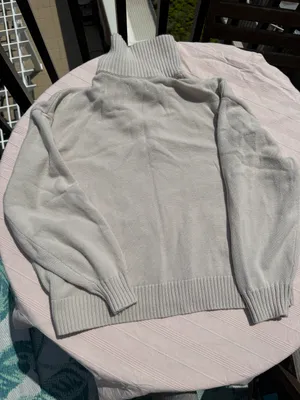 Hollister Cream Half-Zip Turtleneck Sweater with '98' Patch thumbnail 6