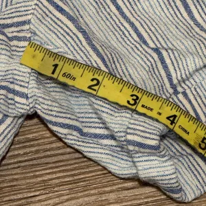 Per Se Linen Blend White and Blue Cargo Shorts Relaxed Fit Size Medium thumbnail 10
