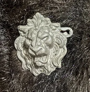 Roaring lion Lions head pride love wild big cats cat lover pin pendant 1.5x2 thumbnail 1