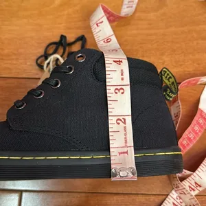 NWOB Dr.‎ Martens Black Canvas Boots with Yellow Stitching size 5 thumbnail 7