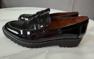 Franco Sarto Black Patent Leather Slip-On Loafers thumbnail 1