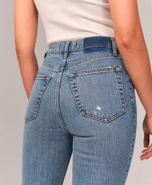 Abercrombie The 90’s Slim Straight Ultra High Rise Jeans thumbnail 6