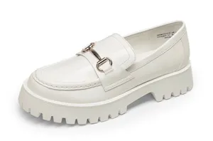 Dream Paris White Patent Chunky Loafers thumbnail 1