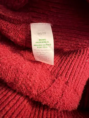 Aerie Cable Knit Sweater Oversized, XXS thumbnail 4