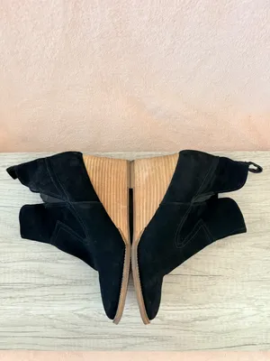 Blondo Irving Stacked 2.75" Wedge Ankle Boot Waterproof Black Suede B6564 9.5 thumbnail 6