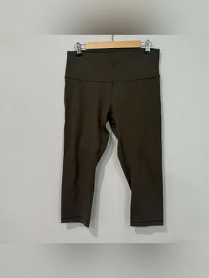 Lululemon Wunder Under Crop High-Rise *Full-On Luxtreme 21" in Dark Olive 12 thumbnail 3