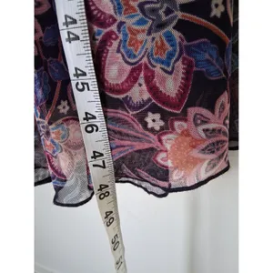 Connected Apparel Purple Floral Sleeveless Chiffon Pullover Lined Dress Size 16 thumbnail 7