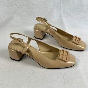 Liverpool Getty Slingback Block Heels Square Toe Dress‎ Shoes Beige Women's 7.5M thumbnail 3