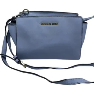 michael kors small blue cross body bag thumbnail 1