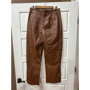 Wilfred Free Brown Vegan Leather Ascendent Pant Straight Leg Size 10 Minimalist thumbnail 5