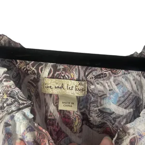 Live and Let Live Women's‎ Size XL Hippie Boho Printed Top thumbnail 4