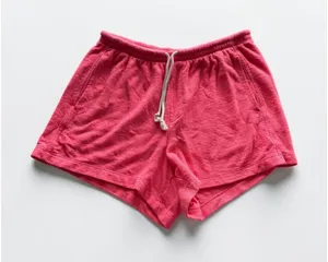 Aerie Pink Oversized Lounge Shorts Textured Knit Drawstring Pockets Small Petite thumbnail 1