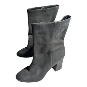 Lucky Brand Walwyn Black Leather Almond Toe Block Heel Mid Calf Boots Sz 8 thumbnail 7