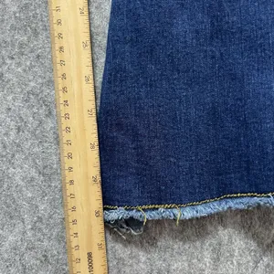 Galmint Womens US 4 Blue Denim Flare Bell Bottom Jeans Raw Hem Stretch‎ thumbnail 3