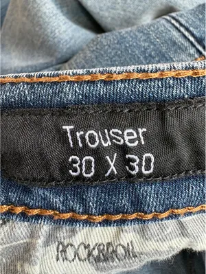 Rock & Roll Women's Blue Denim Bootcut Jeans Size 30x30 thumbnail 4