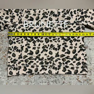 Brunette the Label Middle Sister Crewneck Sweatshirt leopard print size M/L thumbnail 10