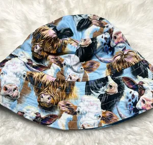 Highland Cow Print Bucket Hat thumbnail 1