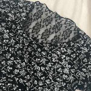 Vintage‎ Arlett Black and White Floral Lace Blouse thumbnail 3