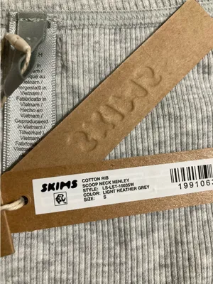 SKIMS Cotton Rib Scoop Henley S thumbnail 5