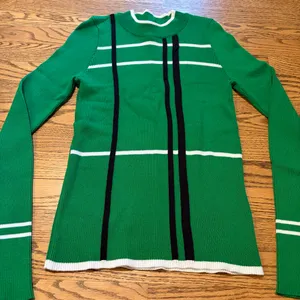 Anthro Maeve Merida Striped Sweater Green thumbnail 7