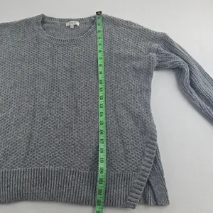Madewell Textured Knit‎ Gray Sweater Crew Neck Long Sleeve Casual Womens Size M thumbnail 7