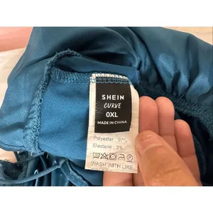 Curve teal satin bodysuit (size 0XL) thumbnail 7
