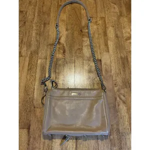 REBECCA MINKOFF Mini M.A.C. Crossbody Beige Tan Leather Studded Silver Moto Boho thumbnail 6