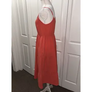 Women's Magaschoni Peach Casual Dress 100% Organic Cotton Sleeveless Midi Size thumbnail 5