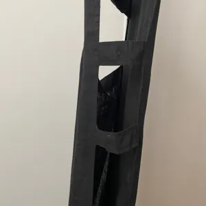 Anthropologie‎ One Size Black Linen Blend Maxi Dress Strappy Open Back Lagenlook thumbnail 4
