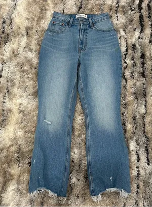 Abercrombie and Fitch The Kick Flare Ultra High Rise 00/24 NEW thumbnail 1