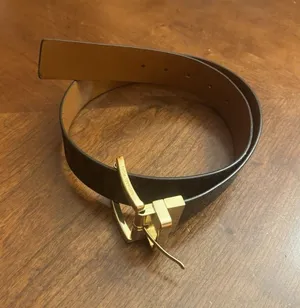 MICHAEL KORS Signature Reversible Belt Brown Gold Buckle No Sz thumbnail 1