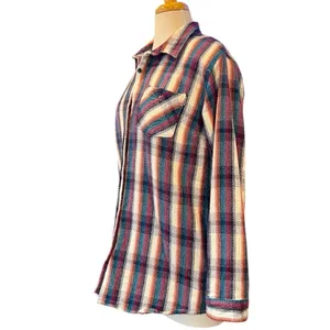 Burton Grace Sherpa Plaid Flannel Shirt Jacket Fleece Lined Shacket Size S thumbnail 2