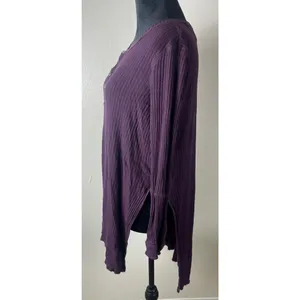 WE THE FREE + CREW NECK BLOUSE Long Sleeve Size Medium thumbnail 2