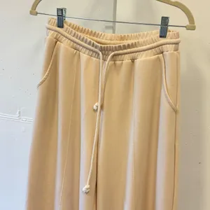 Wishlist Cream Beige Wide Leg Lounge Pants‎ Elastic Drawstring Waist Large Comfy thumbnail 4