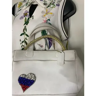 Coach Handbag White Customized with Applique thumbnail 7