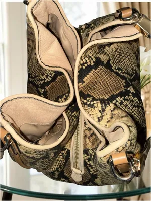 Coach Madison Phoebe 2 Tone Python Embossed Shoulder Bag w. 2 tags  Gold+ 2014 thumbnail 12