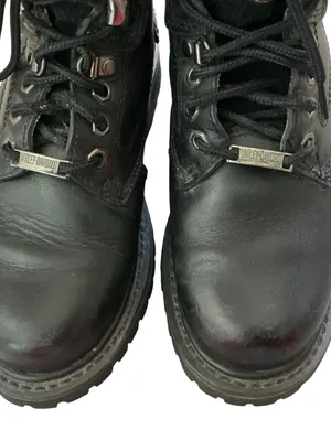 Vtg 90s Harley Davidson motorcycle riding boots women’s black leather grunge thumbnail 8