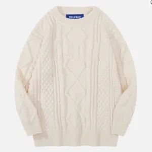 AELFRIC EDEN SOLID CABLE STITCH SWEATER, Cream, Size XS,NWT thumbnail 1