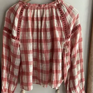 Free People Honey Grove Plaid Top Pink thumbnail 11