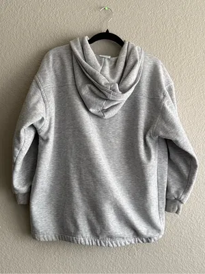 Cheetah Gray Hooded Toggle Duffle Sweatshirt Jacket Retro 90s thumbnail 6