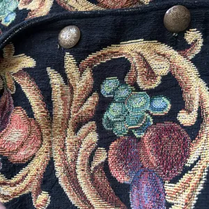 Vintage 90’s California Style Baroque Fruit & Vine Tapestry Jacket thumbnail 8