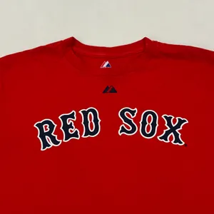 Majestic Vintage Boston Red Sox Jason Bay 44 MLB Baseball Red Jersey Shirt adult size M thumbnail 5