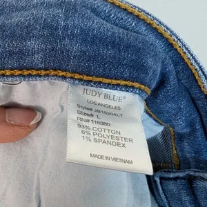 Judy Blue - Paint Spatter Distressed Jean Shorts - Light Blue thumbnail 6